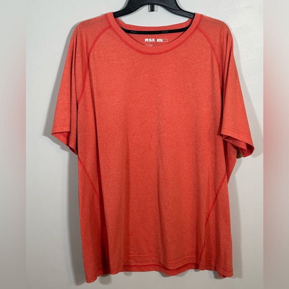 MSX by Michael Strahan Men’s Athletic Tee Shirt XXL Orange Short Sleeve